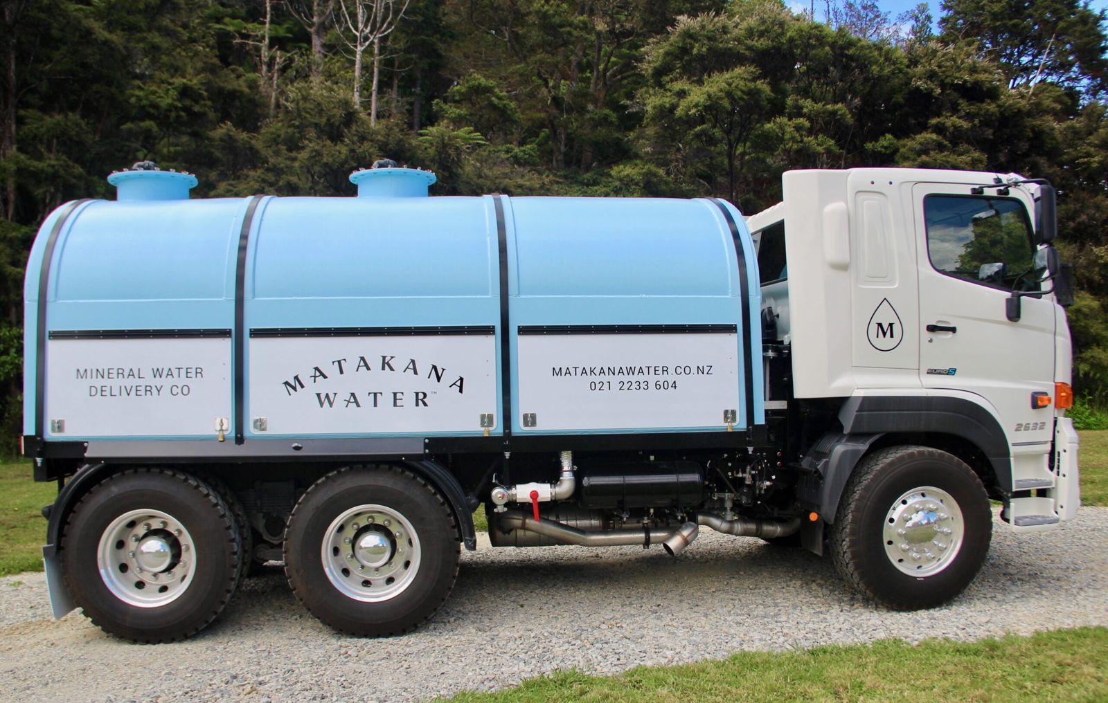 A pool being filled by Matakana Water